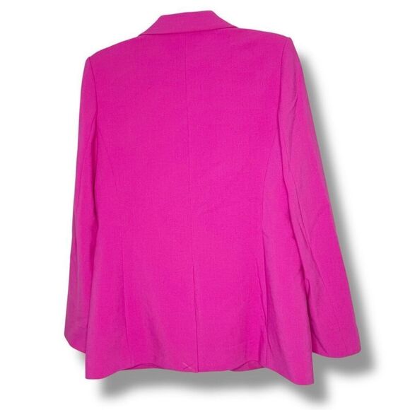French Connection Single Breasted Tailored Blazer Wild Rosa Hot Pink US Size 6 - Picture 5 of 8